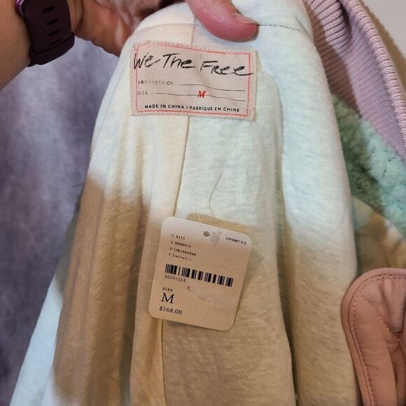 Free People We The Free Mint/Pink Rivington‎ Jacket Size Medium - Picture 5 of 5